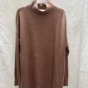 LOFT Taupe Ribbed Sweater